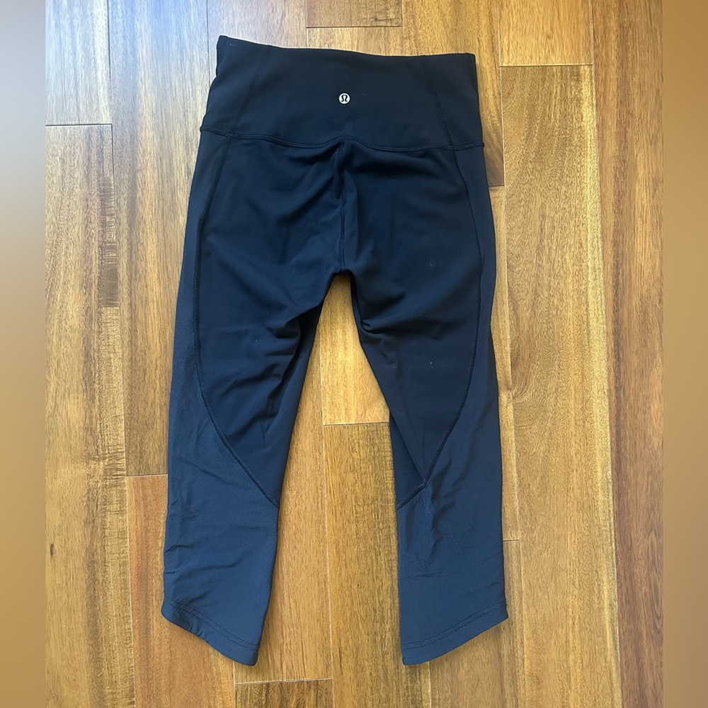 Lululemon Capri Leggings with mesh panel